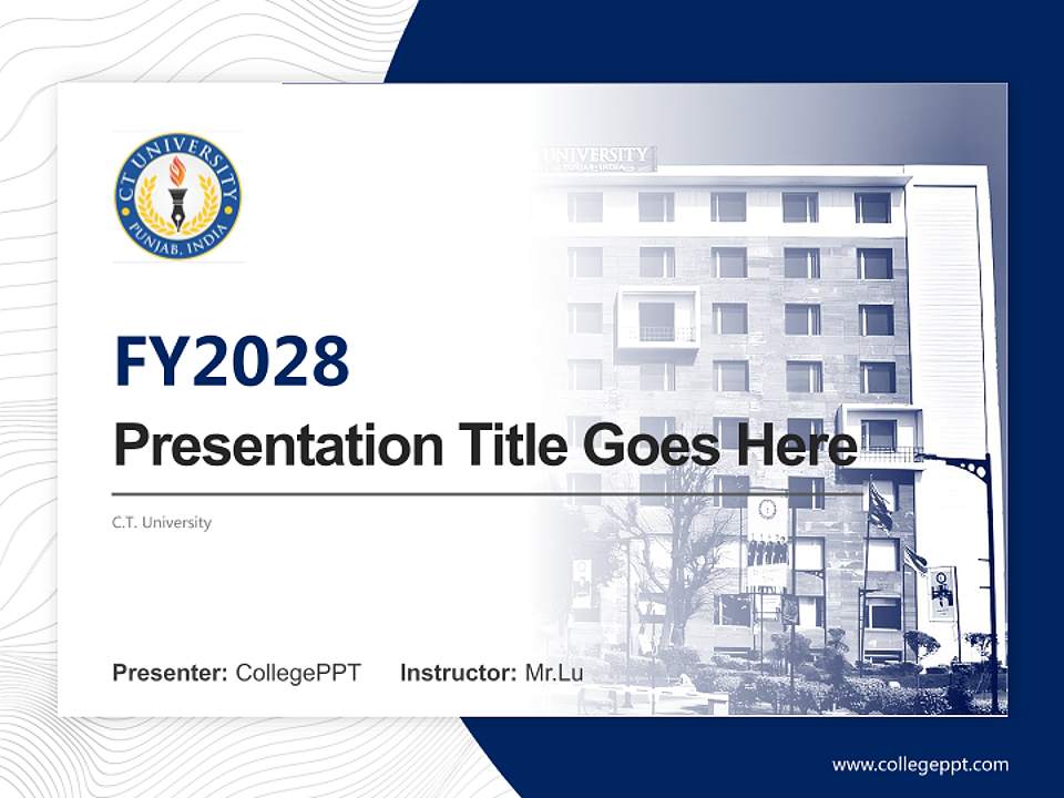 C.T. University Academic Presentation/Research Findings Report PPT Template4:3 ratio PPT effect preview image5