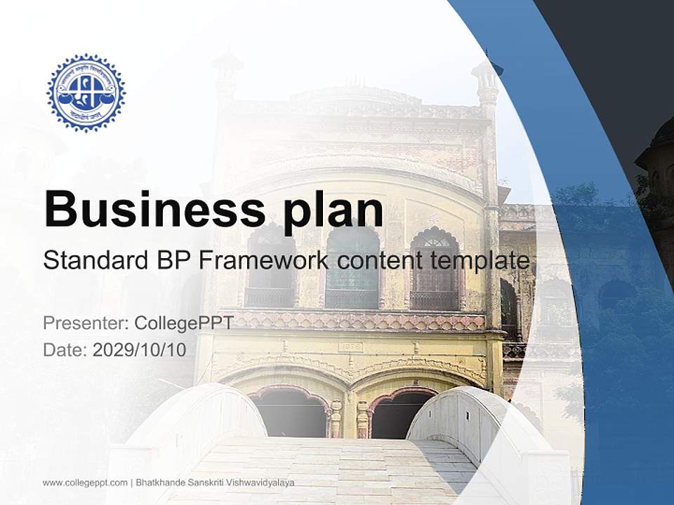 Bhatkhande Sanskriti Vishwavidyalaya Competition/Entrepreneurship Contest PPT Template4:3 ratio PPT effect preview image9