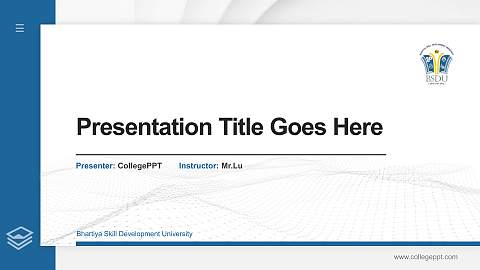 Bhartiya Skill Development University Thesis Proposal/Graduation Defense PPT Template