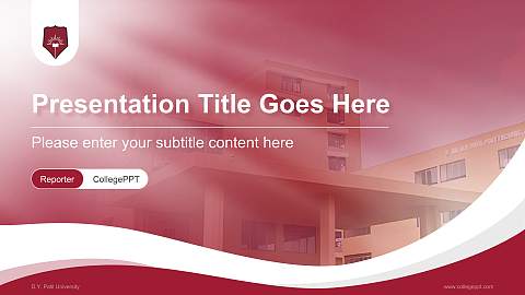 D.Y. Patil University Lecture Sharing and Networking Event PPT Template
