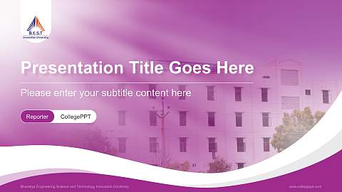Bharatiya Engineering Science and Technology Innovation University Lecture Sharing and Networking Event PPT Template