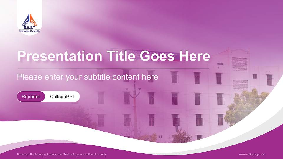 Bharatiya Engineering Science and Technology Innovation University Lecture Sharing and Networking Event PPT Template16:9 ratio PPT effect preview image