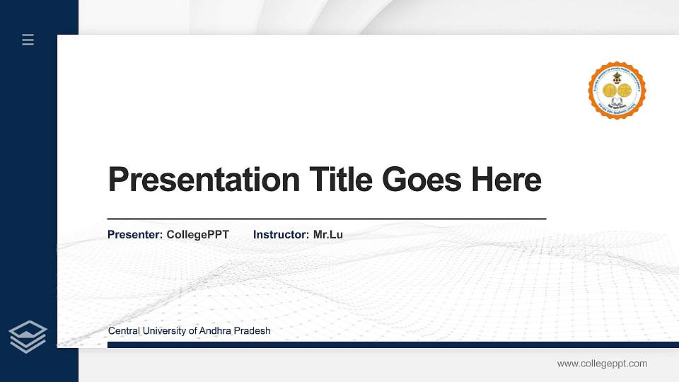Central University of Andhra Pradesh Thesis Proposal/Graduation Defense PPT Template16:9 ratio PPT effect preview image