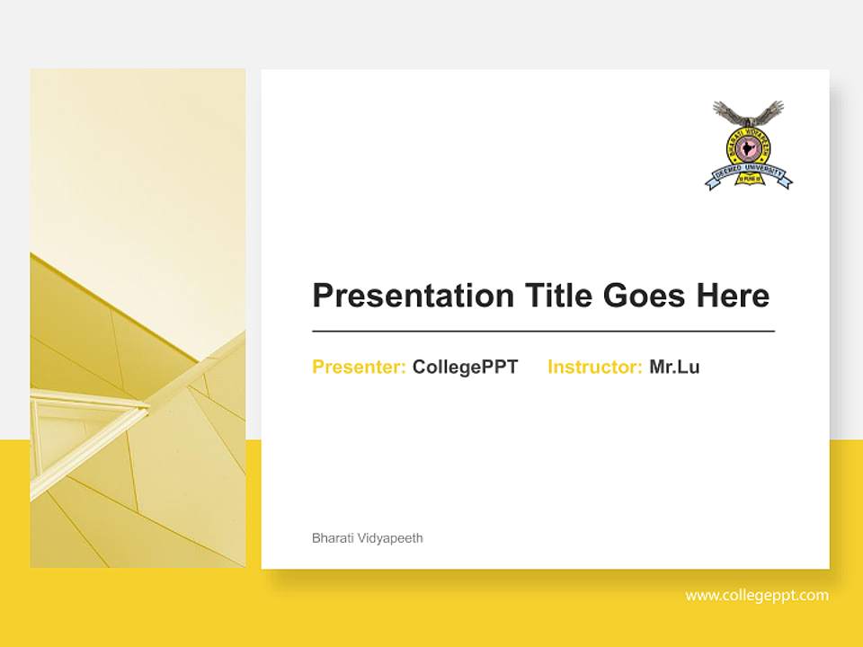Bharati Vidyapeeth General Purpose PPT Template4:3 ratio PPT effect preview image6