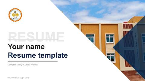 Central University of Andhra Pradesh Resume PPT Template