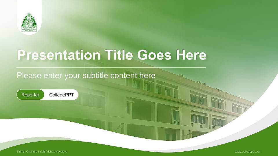 Bidhan Chandra Krishi Vishwavidyalaya Lecture Sharing and Networking Event PPT Template16:9 ratio PPT effect preview image