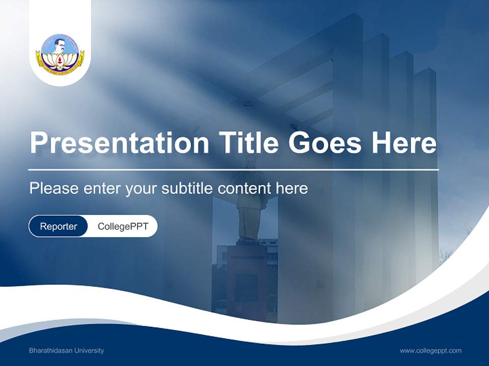 Bharathidasan University Lecture Sharing and Networking Event PPT Template4:3 ratio PPT effect preview image4