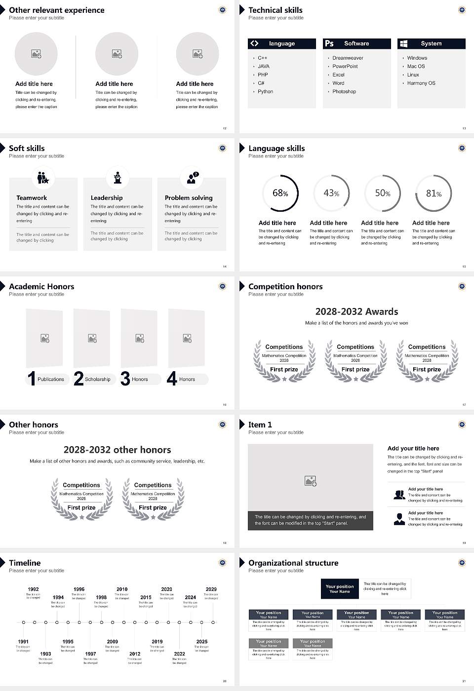 Career Point University, Kota Resume PPT Template16:9 ratio PPT effect preview image3