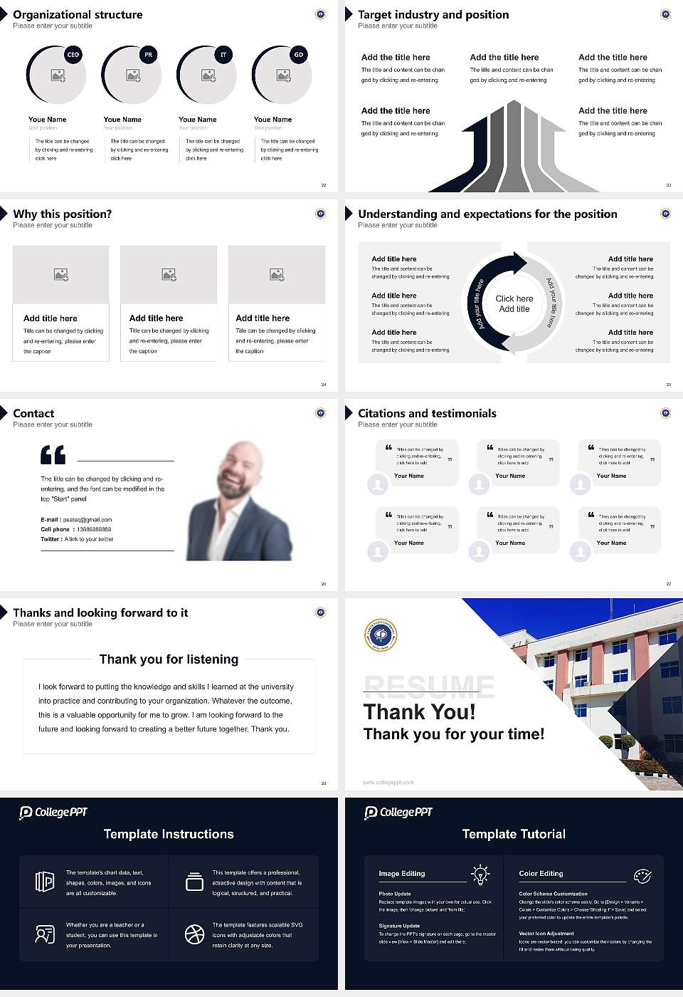 Career Point University, Kota Resume PPT Template16:9 ratio PPT effect preview image4