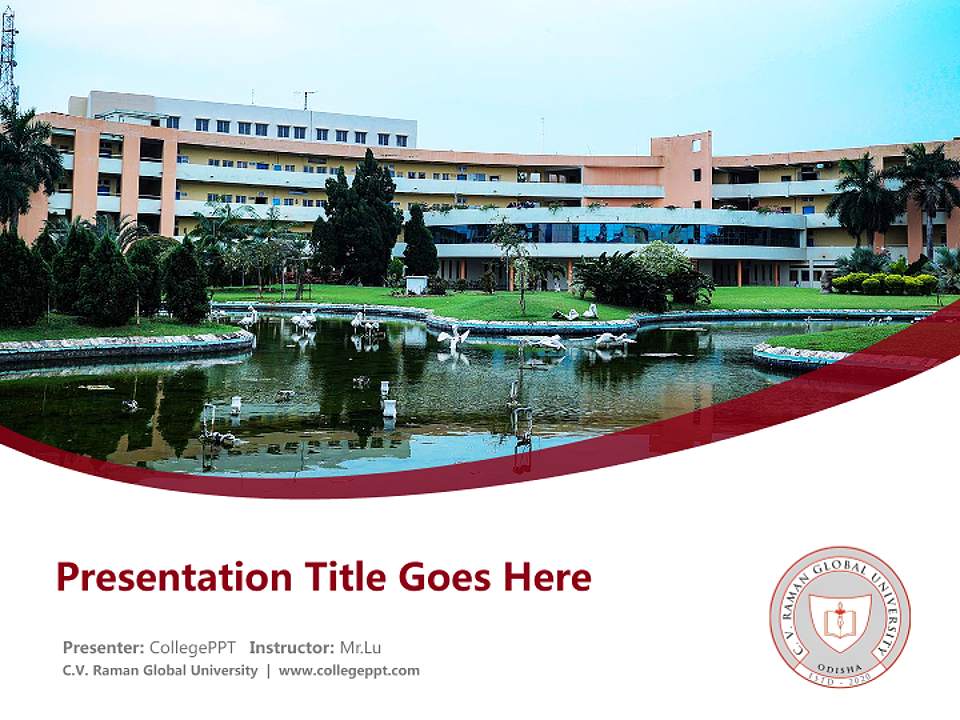 C.V. Raman Global University Course/Courseware Creation PPT Template4:3 ratio PPT effect preview image5