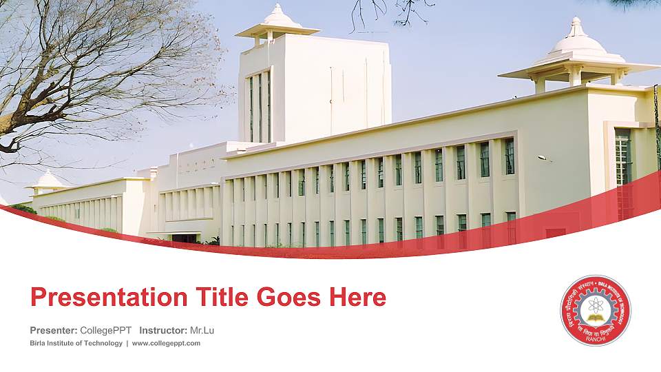 Birla Institute of Technology Course/Courseware Creation PPT Template16:9 ratio PPT effect preview image