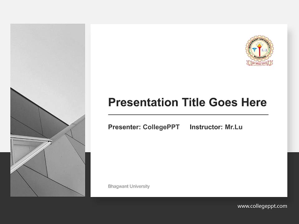 Bhagwant University General Purpose PPT Template4:3 ratio PPT effect preview image6