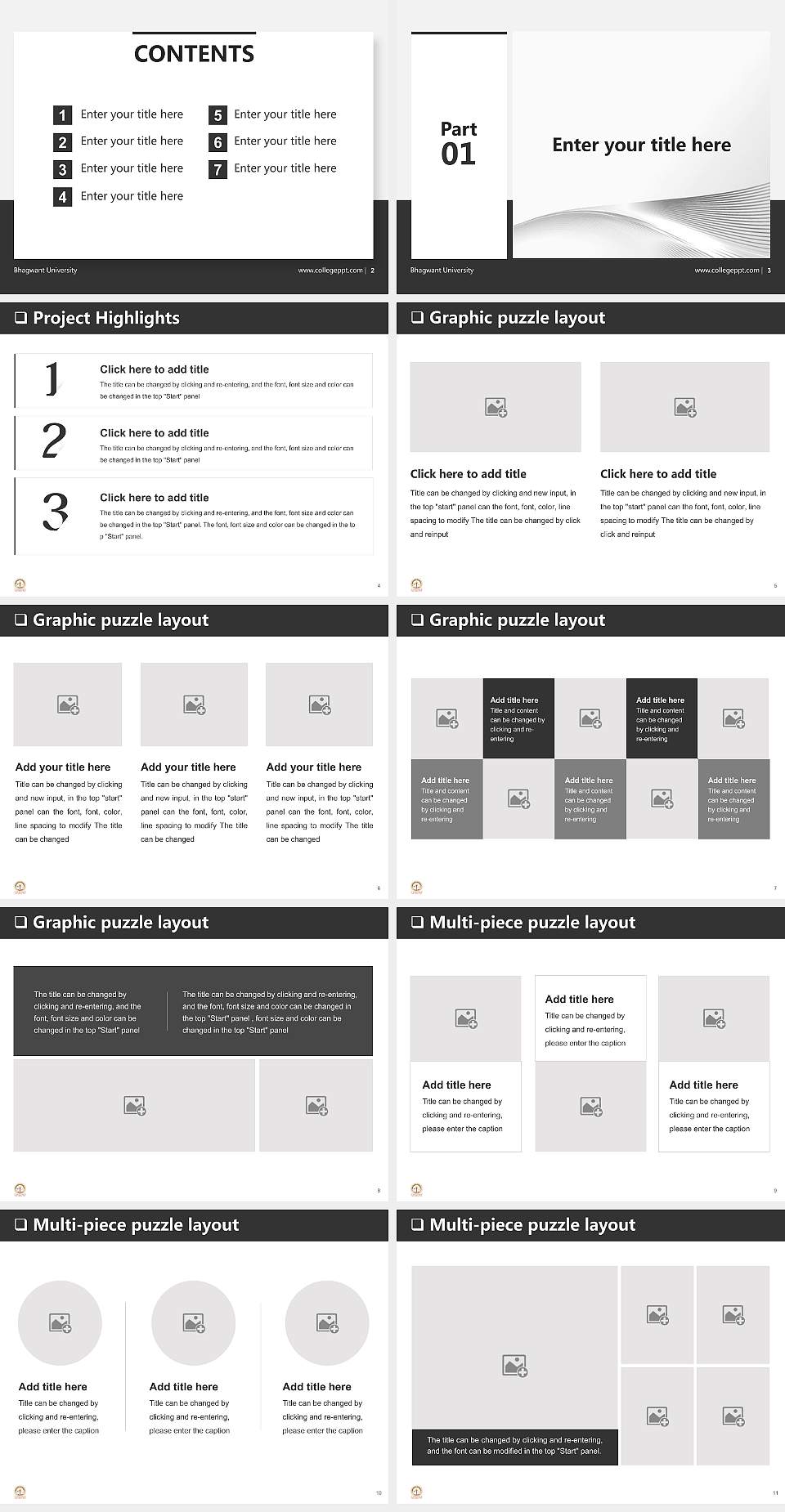 Bhagwant University General Purpose PPT Template4:3 ratio PPT effect preview image2