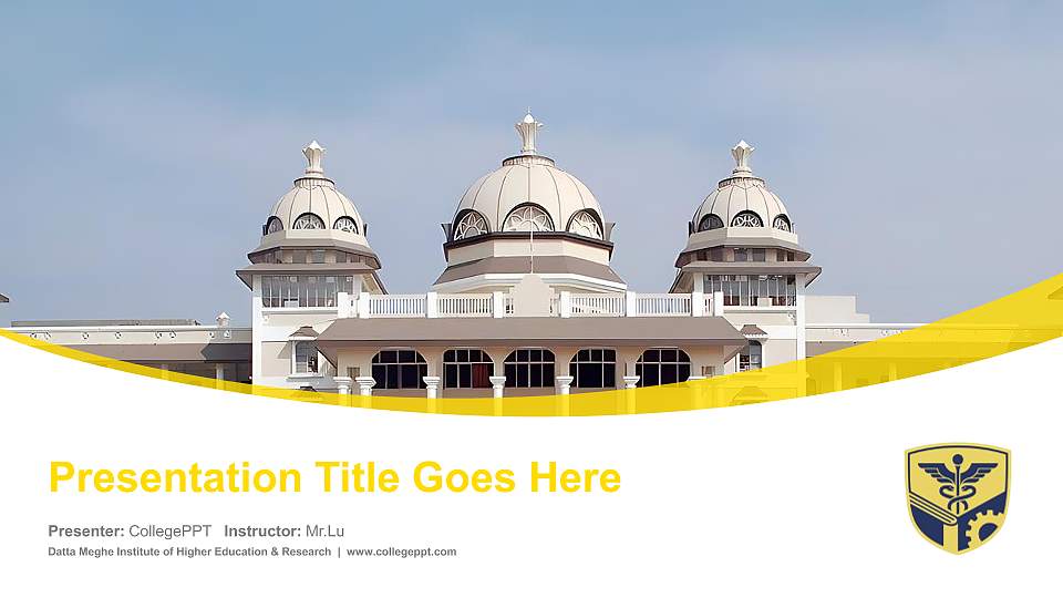 Datta Meghe Institute of Higher Education & Research Course/Courseware Creation PPT Template16:9 ratio PPT effect preview image