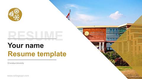 Chanakya University Resume PPT Template