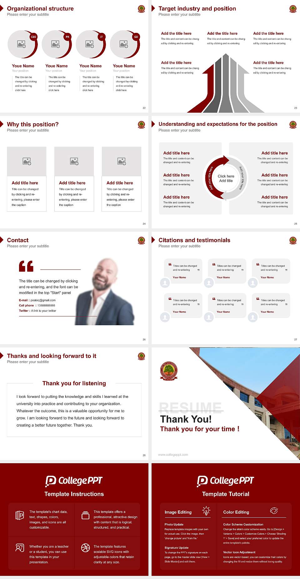 Central University of South Bihar Resume PPT Template4:3 ratio PPT effect preview image4