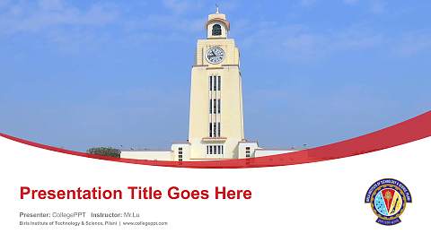 Birla Institute of Technology & Science, Pilani Course/Courseware Creation PPT Template