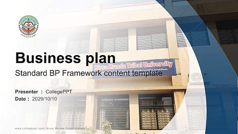 Birsa Munda Tribal University Competition/Entrepreneurship Contest PPT Template
