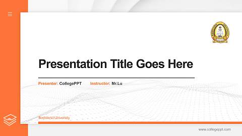 Bodoland University Thesis Proposal/Graduation Defense PPT Template