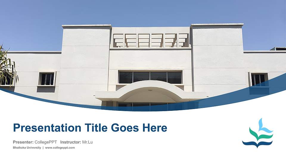 Bhaikaka University Course/Courseware Creation PPT Template16:9 ratio PPT effect preview image