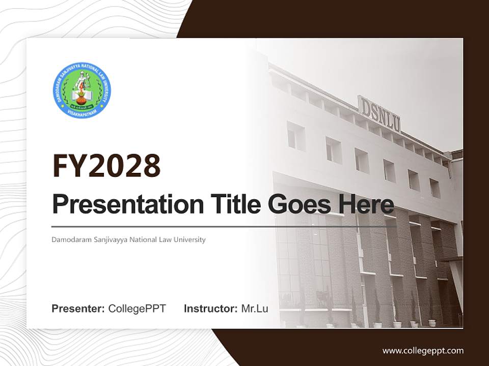 Damodaram Sanjivayya National Law University Academic Presentation/Research Findings Report PPT Template4:3 ratio PPT effect preview image5