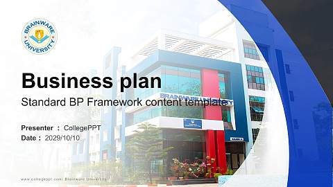 Brainware University Competition/Entrepreneurship Contest PPT Template