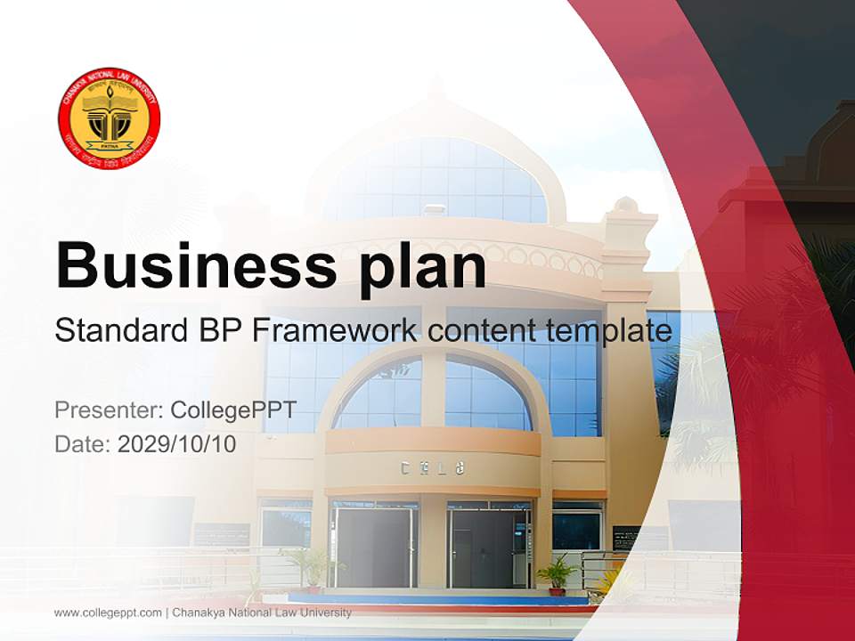 Chanakya National Law University Competition/Entrepreneurship Contest PPT Template4:3 ratio PPT effect preview image9