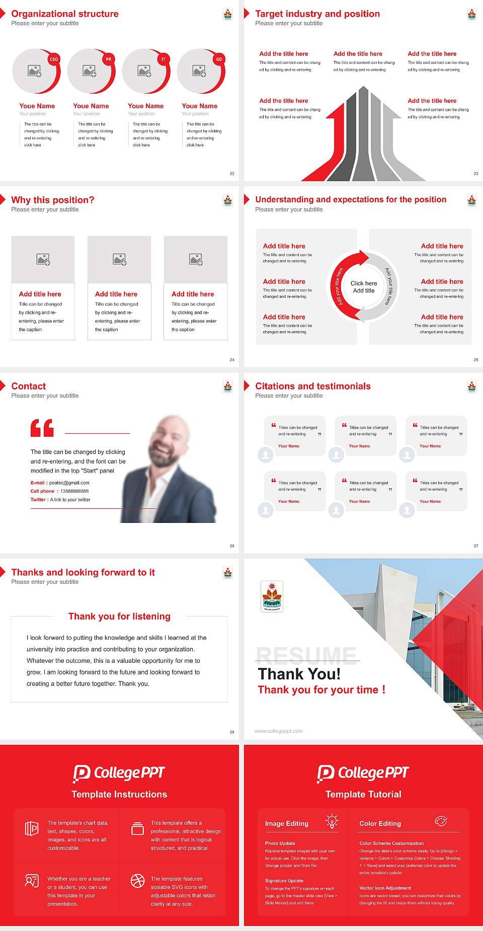 D.A.V. University Resume PPT Template4:3 ratio PPT effect preview image4