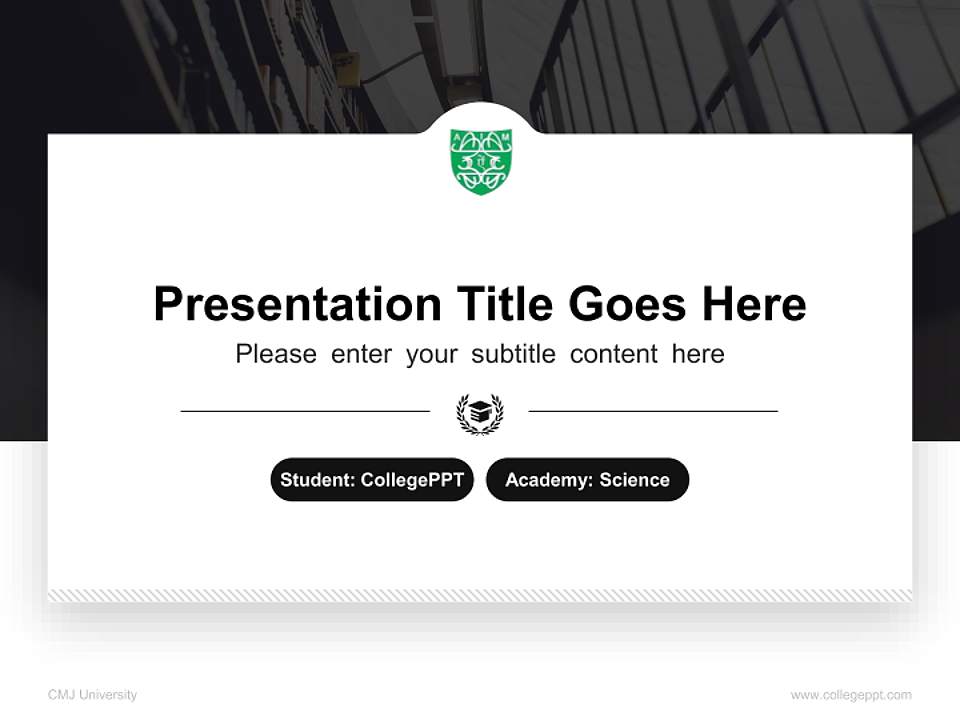 CMJ University National Scholarship Defense PPT Template4:3 ratio PPT effect preview image4