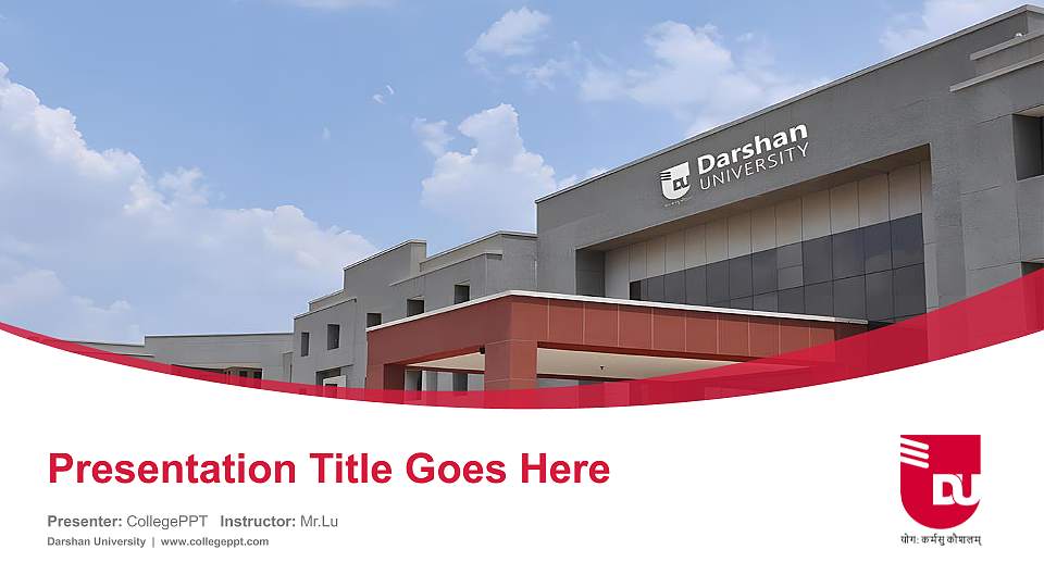 Darshan University Course/Courseware Creation PPT Template16:9 ratio PPT effect preview image