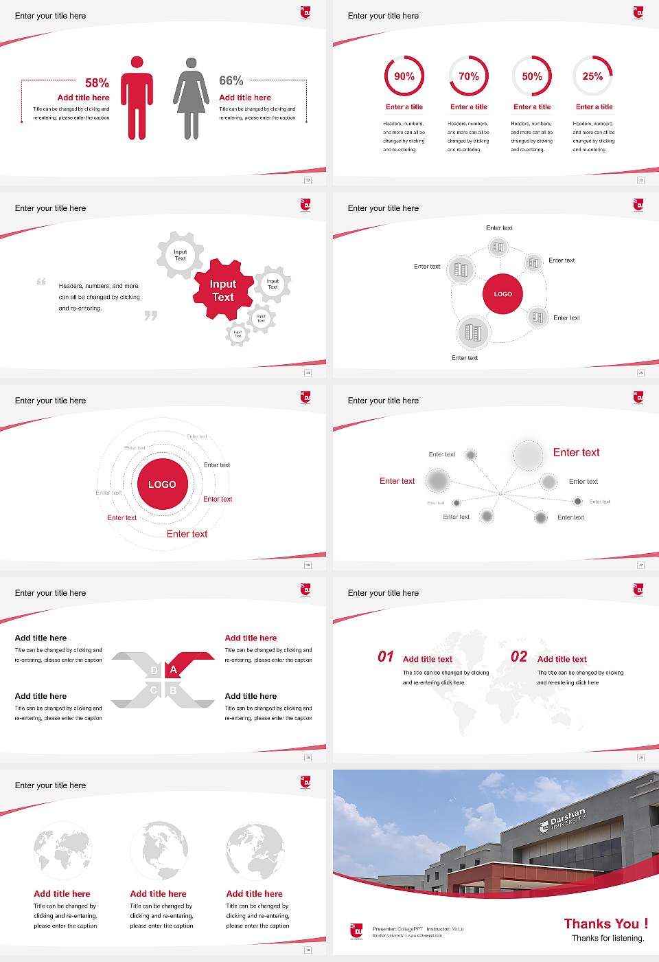 Darshan University Course/Courseware Creation PPT Template16:9 ratio PPT effect preview image4