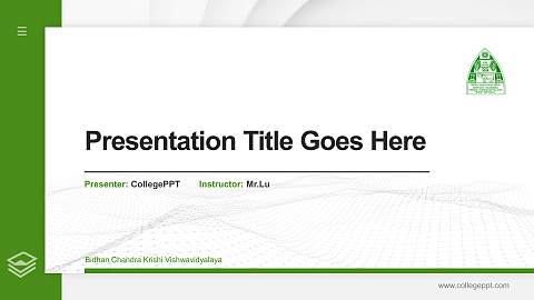 Bidhan Chandra Krishi Vishwavidyalaya Thesis Proposal/Graduation Defense PPT Template