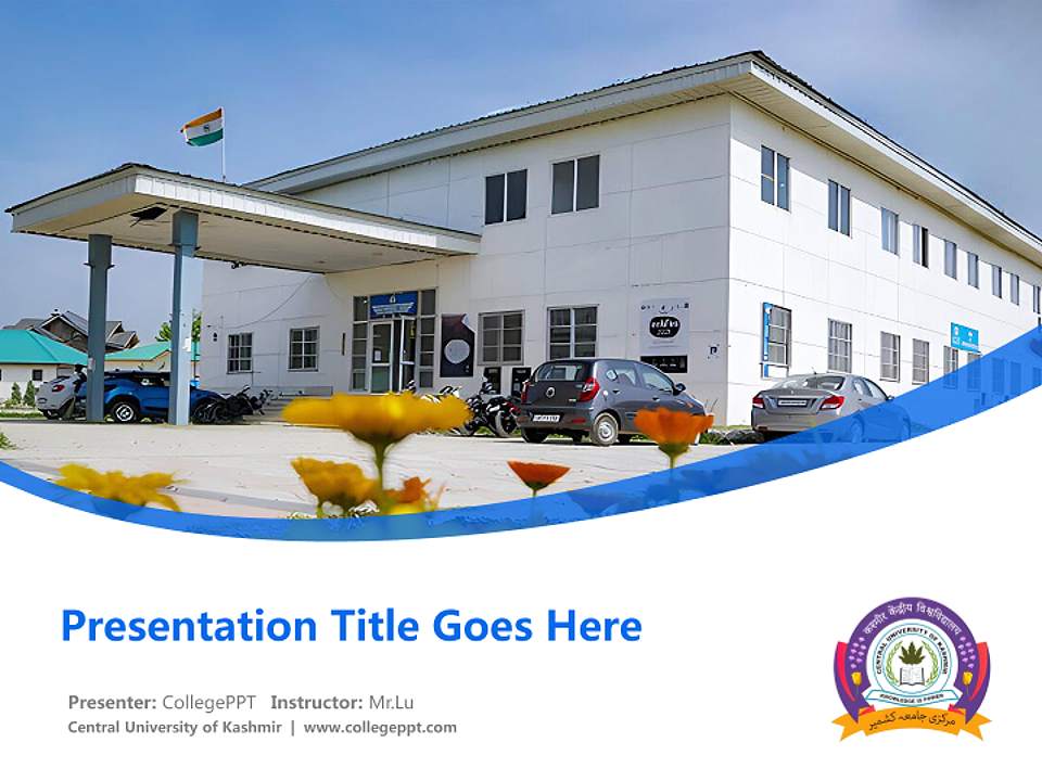 Central University of Kashmir Course/Courseware Creation PPT Template4:3 ratio PPT effect preview image5