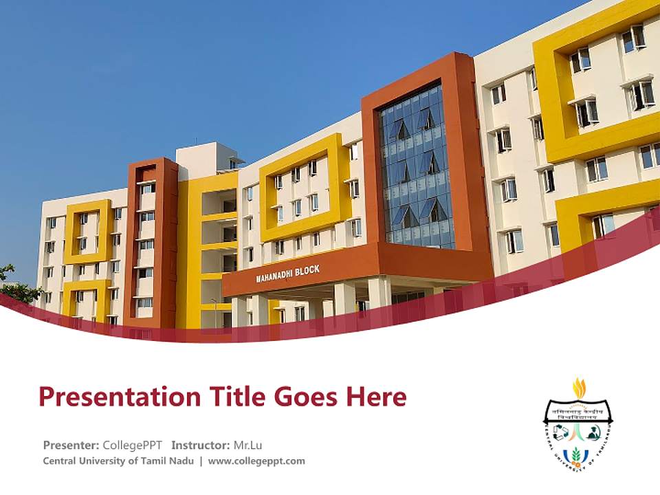 Central University of Tamil Nadu Course/Courseware Creation PPT Template4:3 ratio PPT effect preview image5