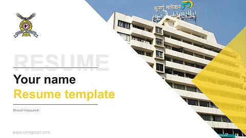 Bharati Vidyapeeth Resume PPT Template