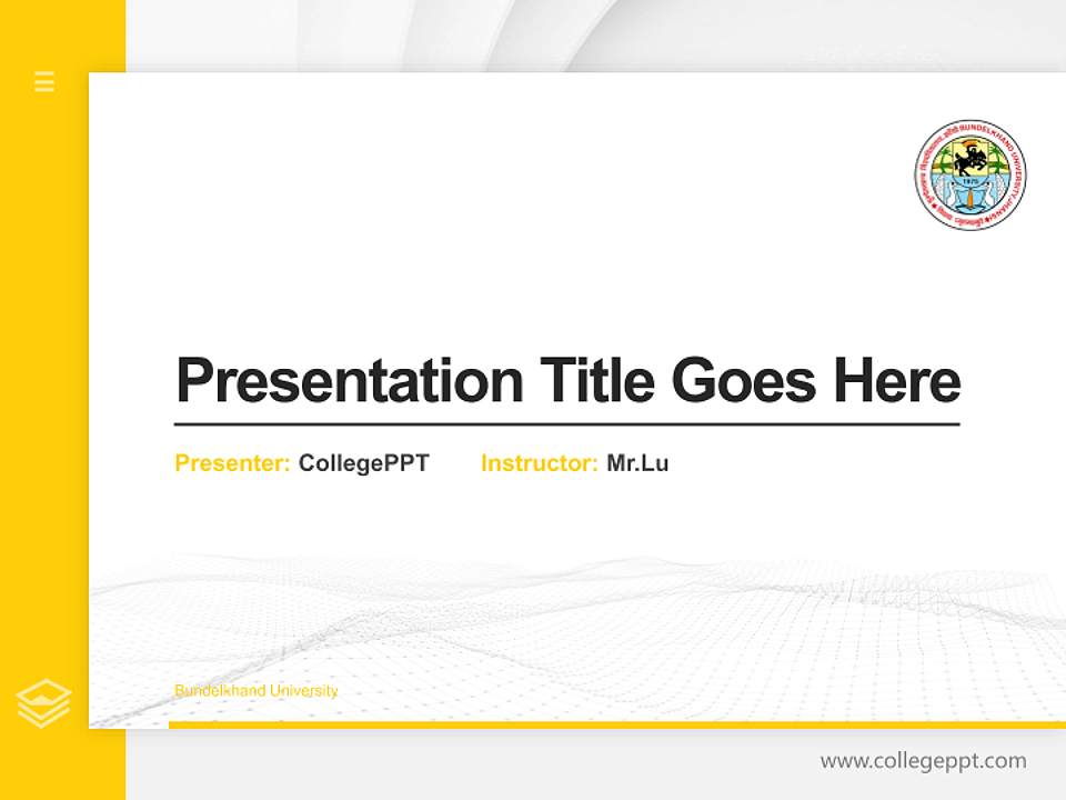 Bundelkhand University Thesis Proposal/Graduation Defense PPT Template4:3 ratio PPT effect preview image5