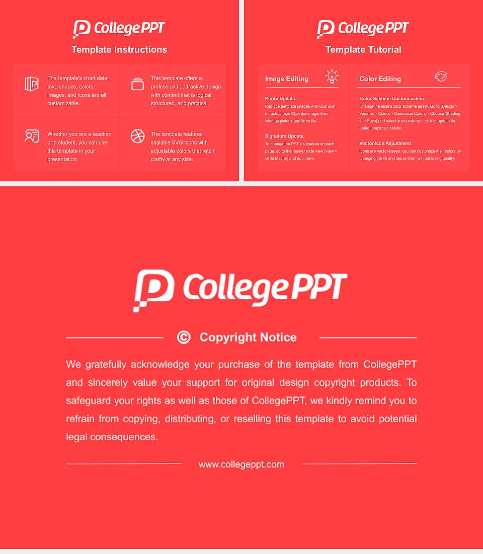 C.U. Shah University Course/Courseware Creation PPT Template4:3 ratio PPT effect preview image5