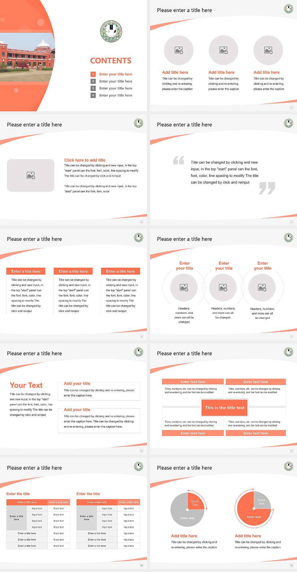 Bihar Agricultural University Course/Courseware Creation PPT Template4:3 ratio PPT effect preview image2