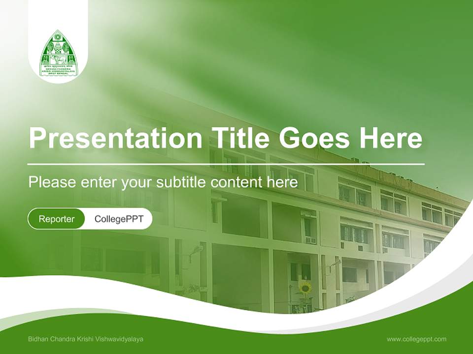 Bidhan Chandra Krishi Vishwavidyalaya Lecture Sharing and Networking Event PPT Template4:3 ratio PPT effect preview image4