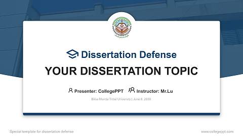 Birsa Munda Tribal University Graduation Thesis Defense PPT Template