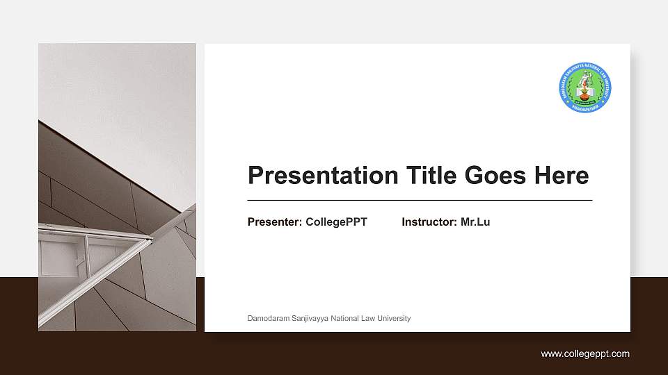 Damodaram Sanjivayya National Law University General Purpose PPT Template16:9 ratio PPT effect preview image