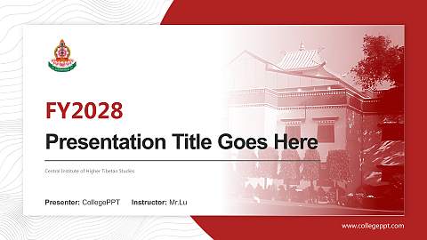 Central Institute of Higher Tibetan Studies Academic Presentation/Research Findings Report PPT Template