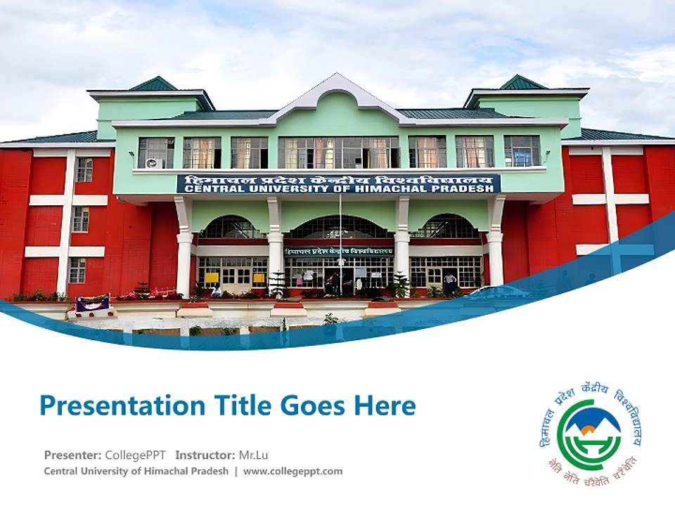 Central University of Himachal Pradesh Course/Courseware Creation PPT Template4:3 ratio PPT effect preview image5