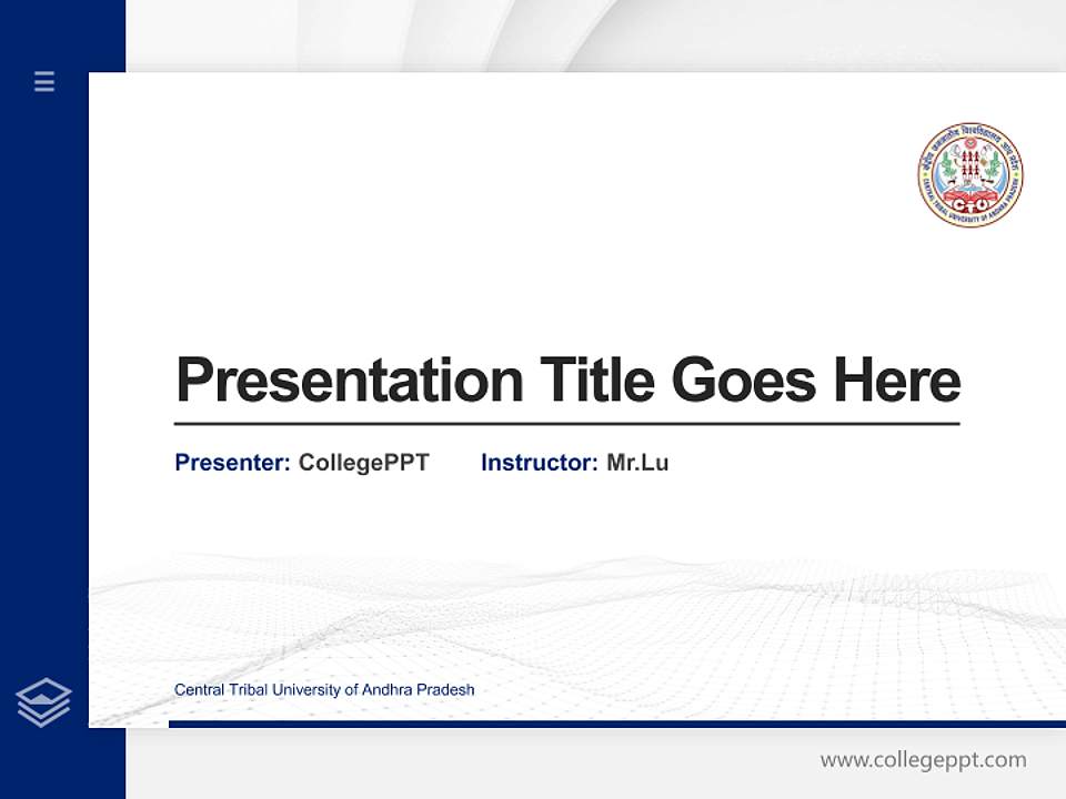 Central Tribal University of Andhra Pradesh Thesis Proposal/Graduation Defense PPT Template4:3 ratio PPT effect preview image5