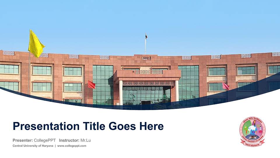 Central University of Haryana Course/Courseware Creation PPT Template16:9 ratio PPT effect preview image