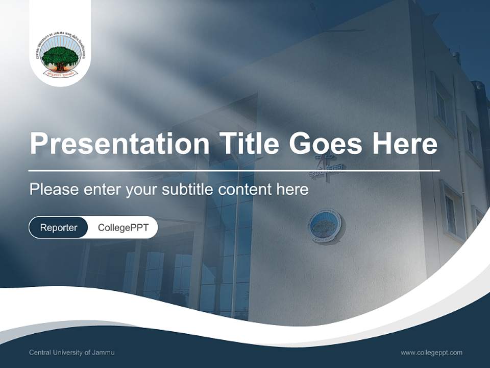 Central University of Jammu Lecture Sharing and Networking Event PPT Template4:3 ratio PPT effect preview image4