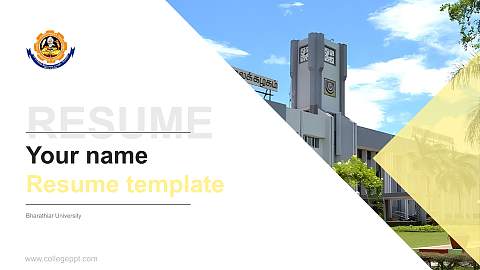 Bharathiar University Resume PPT Template