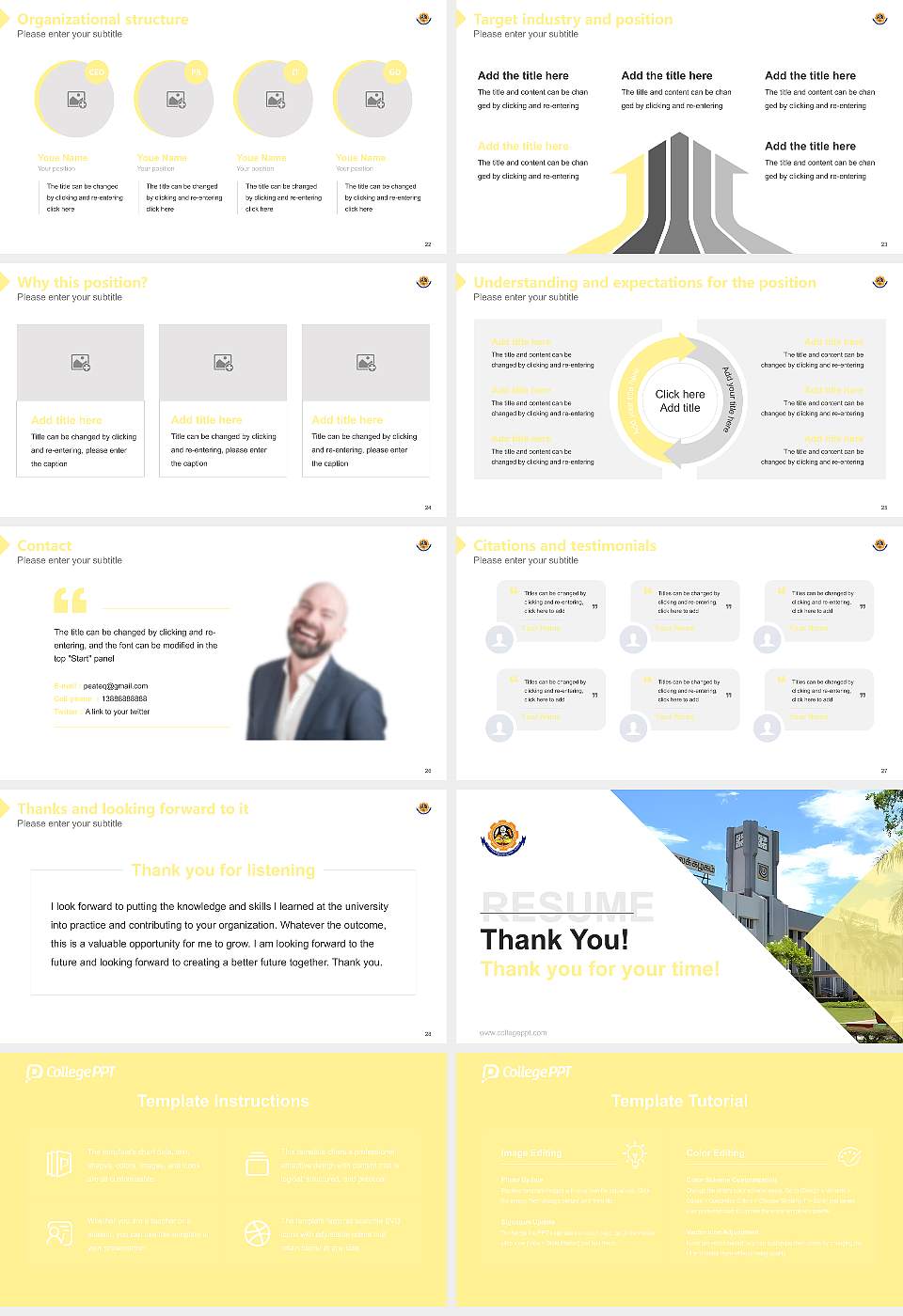 Bharathiar University Resume PPT Template16:9 ratio PPT effect preview image4