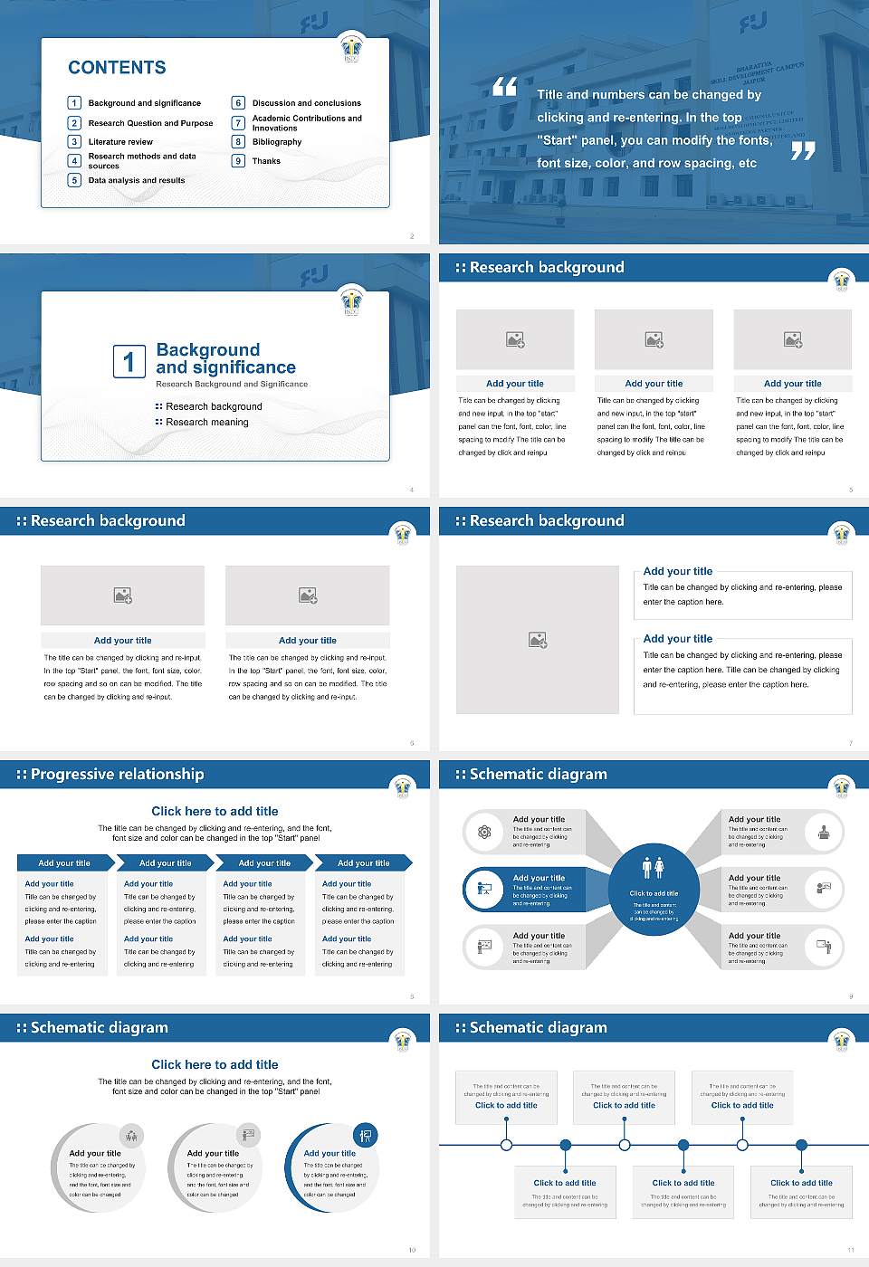 Bhartiya Skill Development University Graduation Thesis Defense PPT Template16:9 ratio PPT effect preview image2
