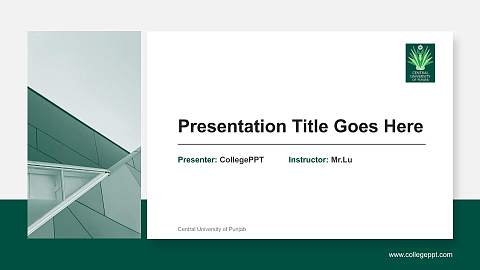 Central University of Punjab General Purpose PPT Template